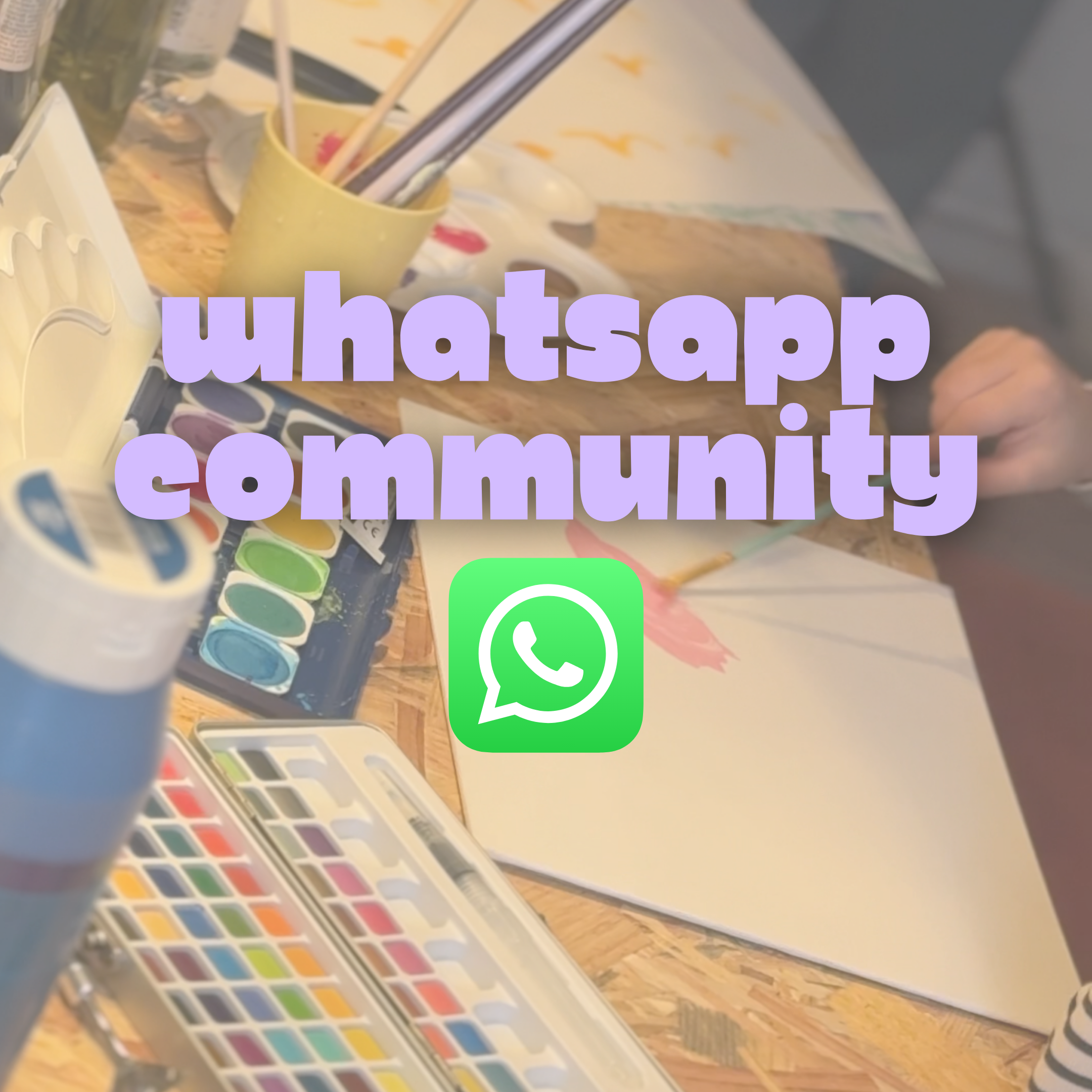 Kostenlose Whatsapp Community für Eltern, die an Malkursen für Kinder in Wiesbaden interessiert sind.