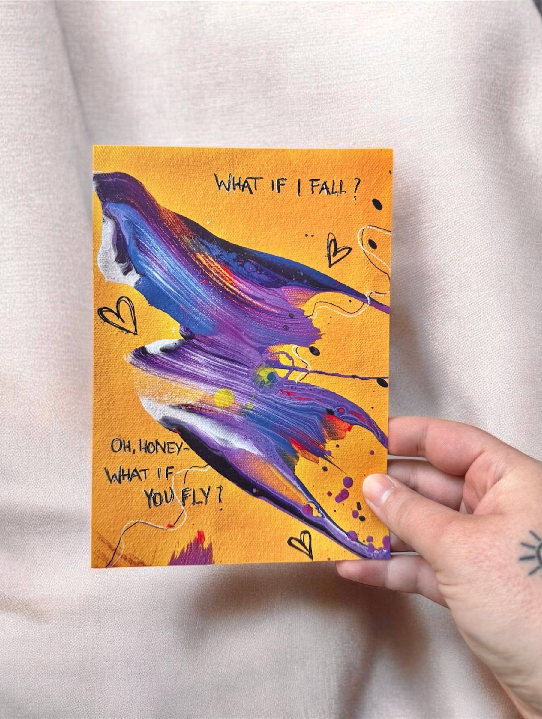 Postcard WHAT IF YOU FLY