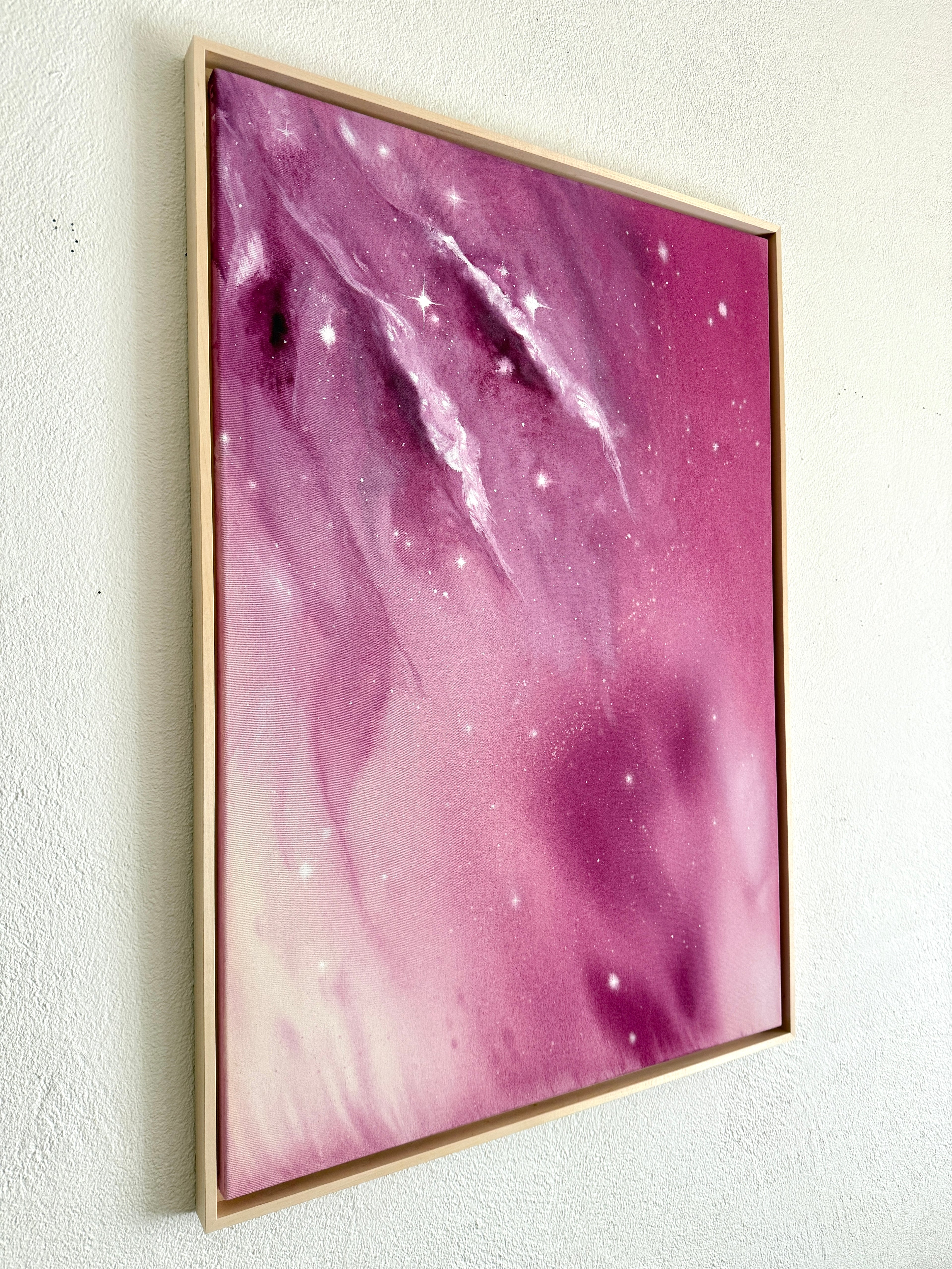 Zeitgenössische Kunst aus Wiesbaden. Sophie Drummer - abstrakte Werke mit kosmischer Tiefe die zum Fühlen einlädt