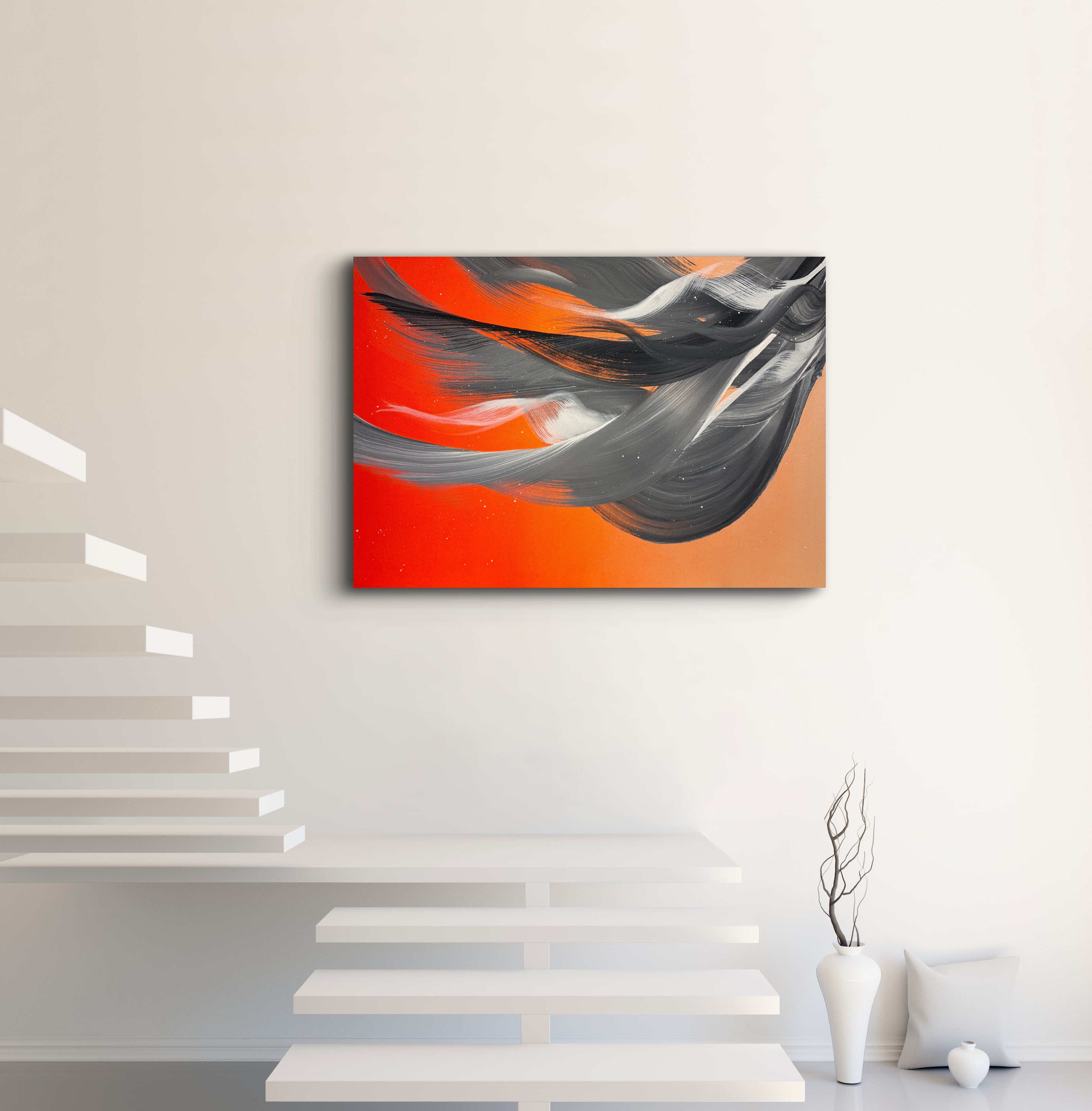 Abstrakte Malerei, die Räume lebendig macht. Zeitgenössische Kunst für Sammler und Kunstliebhaber